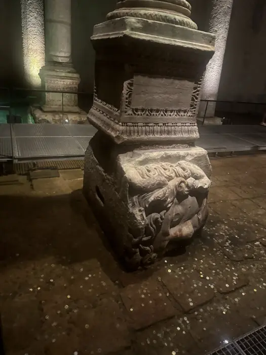 Medusa head in the Basilica Cistern